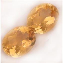4.90ct. Two Oval-Shaped Citrine Gemstones