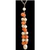 Image 1 : 14KY Gold Natural Pearl and Pink Coral Necklace