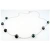 Image 1 : 14KW Solid Gold Black Freshwater Pearl Link-Nec