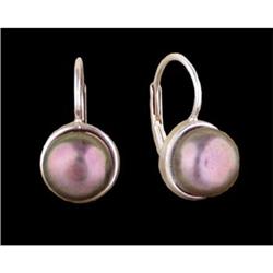 14KW Gold Tahitian pearl Drop Earrings