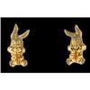 Image 1 : 14KY Gold Anemal Bugs Bunny Screw Back Earring