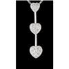 Image 1 : 14KW Gold Triple Heart Diamond Pendant