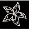 Image 1 : 14KW Gold Diamond Flower Pin