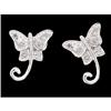 Image 1 : 14KW Gold Diamond Butterfly Earrings