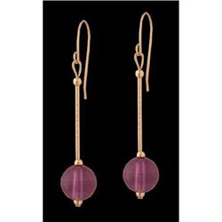 14KY Gold (not plated)Geniune Amethyst Dangling