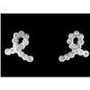 Image 1 : 14KW Gold Diamond Swirl Earrings
