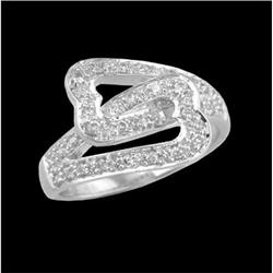 14KW Gold Interlocking Diamond Heart Ring