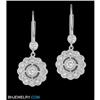 Image 1 : 14KW Gold Vintage-Style Diamond Flower Earring