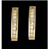Image 1 : 10KY Gold .50ct. Channel Set Diamond Earrings