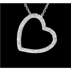 14KW Gold Diamond Silhouette Heart Pendant