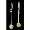 Image 1 : 14KY Gold (not plated) Genuine Citrine Earrings
