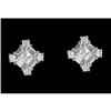 Image 1 : 14KW Gold (Not Plated) Princess-Cut CZ Stud Ear
