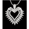Image 1 : 14KW Gold Diamond Open Heart Pendant