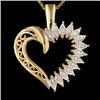 Image 1 : 14KY Gold Diamond Open Heart Pendant