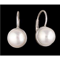 14KW Gold Pearl Drop Earrings