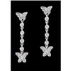 Image 1 : 14KW Gold Diamond Butterfly Drop Earrings