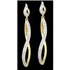 Image 1 : 10KYW Gold Diamond Dangling Earrings