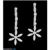Image 1 : 14K .50ct Inspiring Diamond Flower Dangle Earr