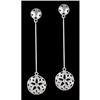 Image 1 : 14KW Gold Diamond Drop Earrings