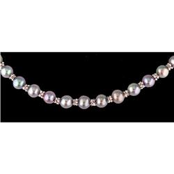 14KW Gold One Strand Pearl Necklace