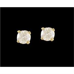 14KY Solid Gold .30ct Diamond Stud Earrings