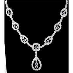 14KW Gold Sapphire / Diamond Royal Necklace