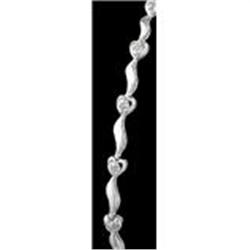 10KW Gold Lovely Diamond Heart Bracelet