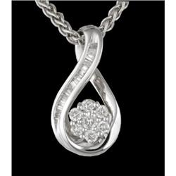14KW Gold .50ct Diamond Pendant