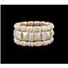 Image 1 : STYLISH 14K YELLOW STACKABLE DIAMOND TRIO RING