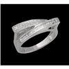 Image 1 : STUNNING 14K WHITE .25ct. DIAMOND RING