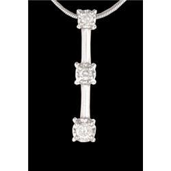 10KW Gold .25ct. Diamond Stick Slide Pendant