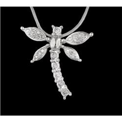 10KW Gold Sweet Butterfly Diamond Slide Pendant