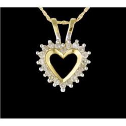 10KY Gold .50ct Diamond Heart Pendant
