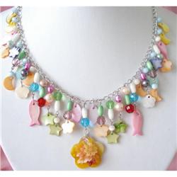 Multi Color Dangling Freshwater Pearl/ Silver 