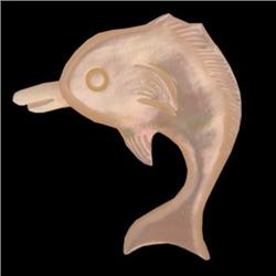 Flat White Mother of Pearl Dolphin Fish New Co