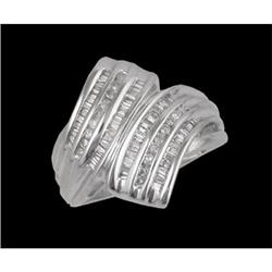 10KW Gold .50ct Baguette Diamond Ring 