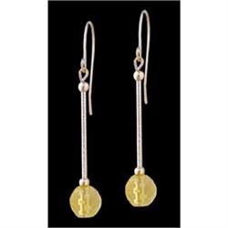 14KY Gold (not plated) Genuine Citrine Earring