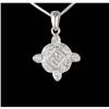 Image 1 : 10KW Gold Invisible Princess-cut Diamond Penda
