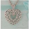 Image 1 : 10KW Gold Heart Diamond Pendant