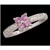 Image 1 : 10KW Gold Pretty Pink Sapphire and Diamond Rin