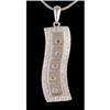 Image 1 : 14KW Gold Multi Color Sapphires Diamond Pendan