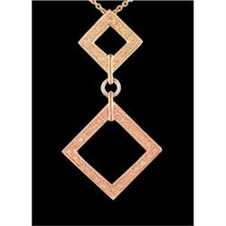 14k Yellow /Pink Gold Diamond Pendant