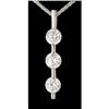 Image 1 : 18KW 3 Stone 1.50ct  Diamond Pendant