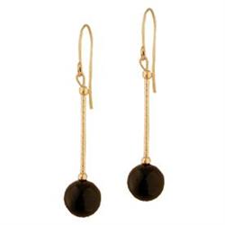 14KY Gold (not plated) Natural Onyx Gemstone E