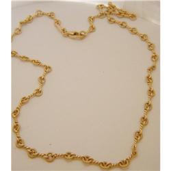Tiffany Co 18k Gold Hand Made twist Necklace