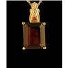 Image 1 : Beautiful 6.00ct. Square Shape Garnet Pendant