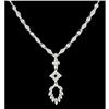 Image 1 : 14KW Gold Diamond Drop Necklace