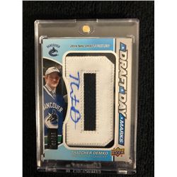 2016-17 SP Game Used Draft Day Marks "D" Auto Patch THATCHER DEMKO Rookie 03/35