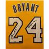 Image 2 : KOBE BRYANT SIGNED 28X36 FRAMED LAKERS JERSEY DISPLAY (JSA COA)