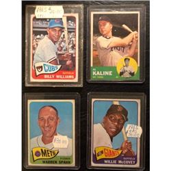 1965 TOPPS BASEBALL TRADING CARD LOT